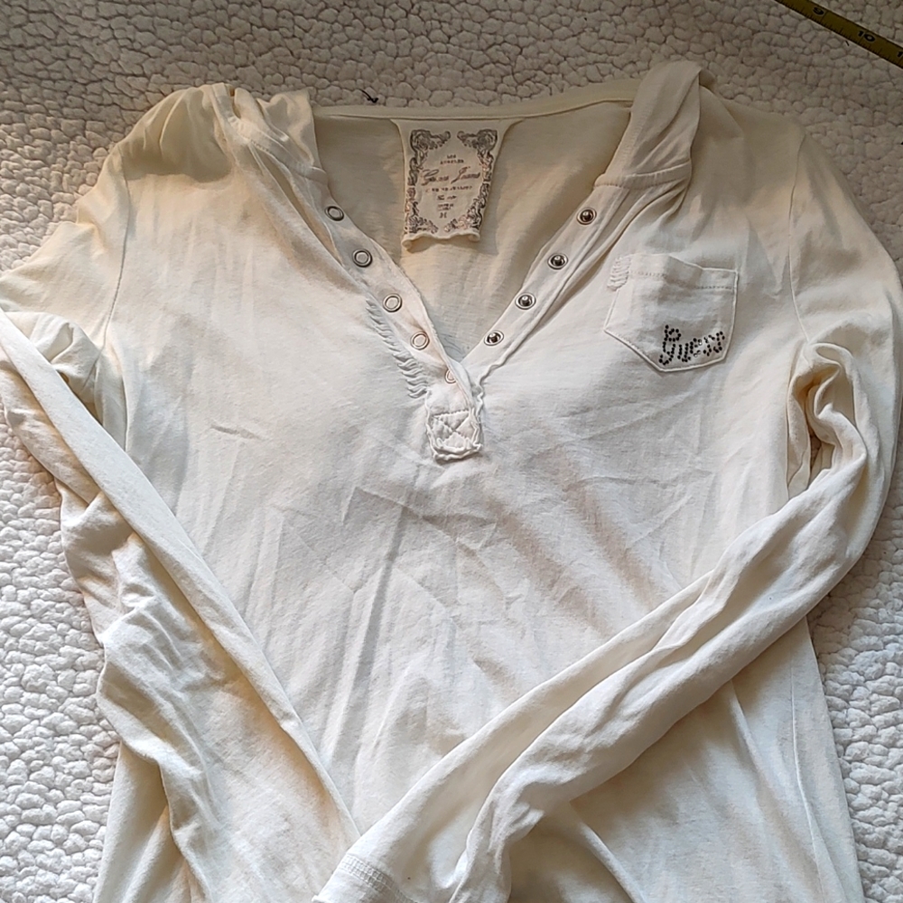 Guess long sleeve hoodie top